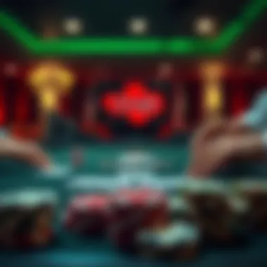 Visual representation of Texas Hold Em game mechanics and rules