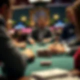 An intense moment in a Zynga Texas Hold Em game showcasing player strategies