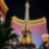 Elegant view of the Eiffel Tower replica at Paris Las Vegas