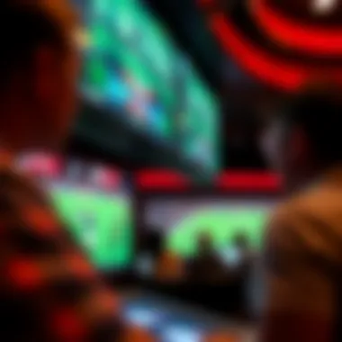 Exciting sports betting action on large screens