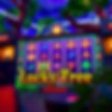 Vibrant Lucky Tree slot game interface showcasing reels and symbols