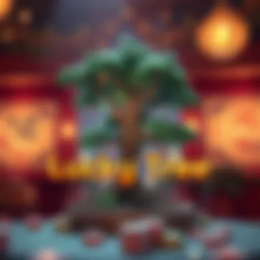 Artistic representation of the Lucky Tree theme and design elements