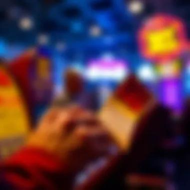 A player eagerly scratching a lottery ticket revealing potential prizes.