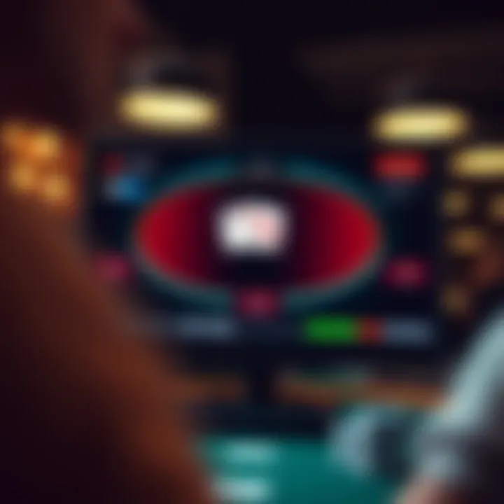 An engaging online poker game interface on a computer screen