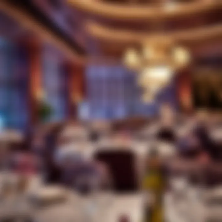 An exquisite dining setting at one of Bellagio's renowned restaurants featuring gourmet cuisine