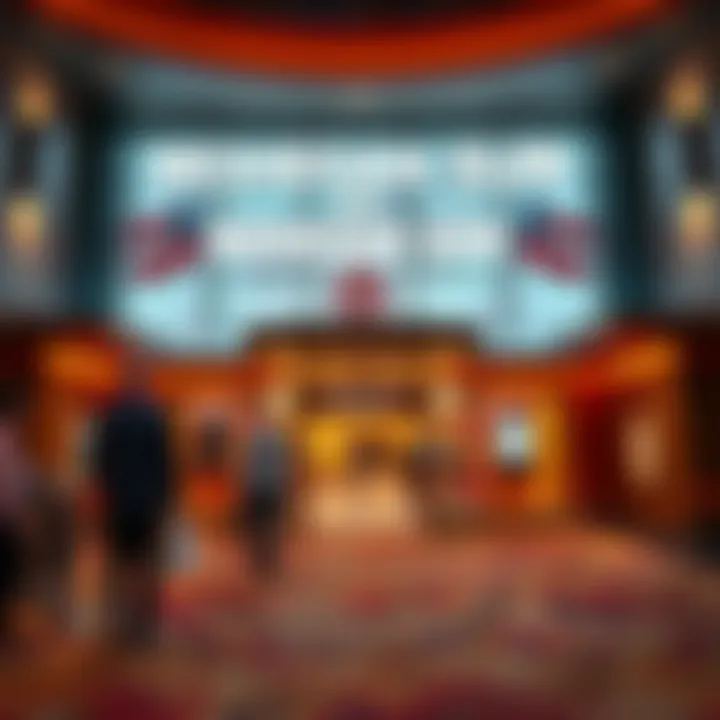 Overview of the guest entrance with security checks