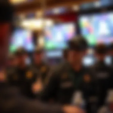 Security personnel in training session