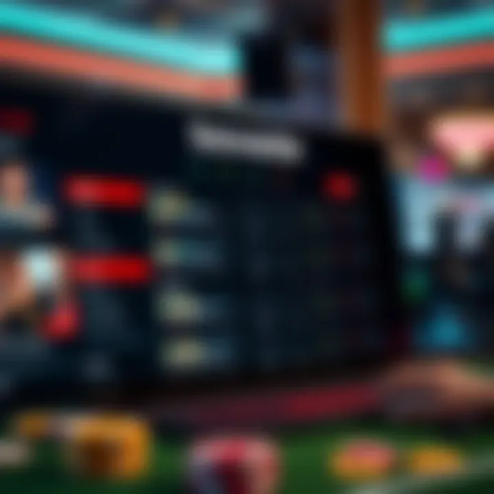 User interface showcasing Bovada betting options