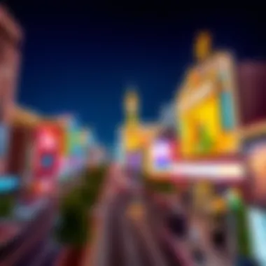 Vibrant Las Vegas strip at night