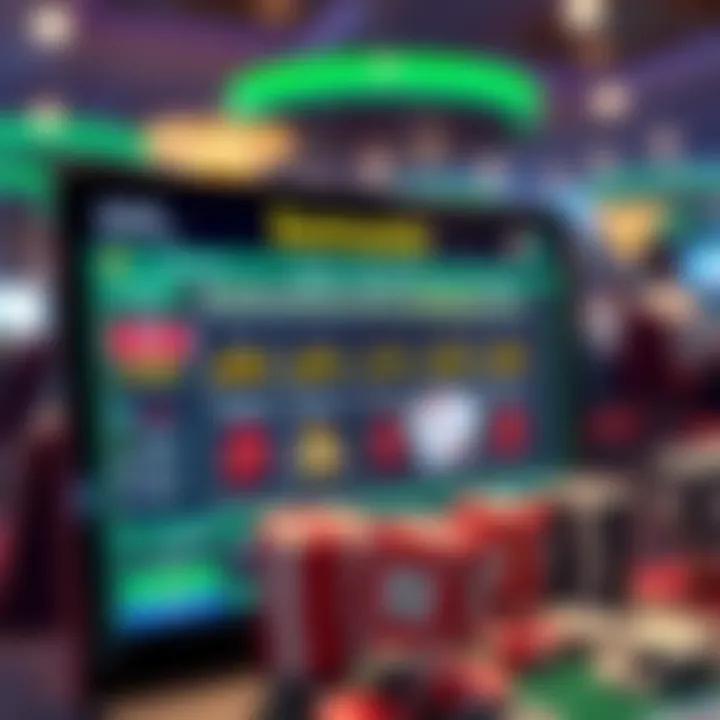 A digital interface showcasing online bonuses