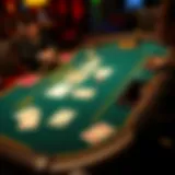 Overview of One Card Poker game layout with cards