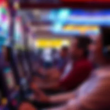 Players enjoying the excitement of slot games at Mohegan Sun