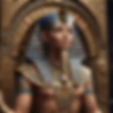 Artistic depiction of Egyptian symbols and artifacts featured in the slot machine