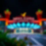 Exterior view of Saganing Eagles Landing Casino showcasing its vibrant architecture