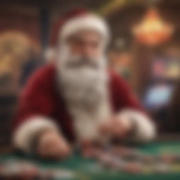 Strategic gameplay on a festive slot game interface