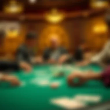 An intense Seven Card Stud Poker game in progress