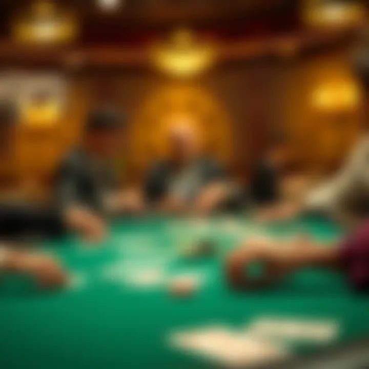 An intense Seven Card Stud Poker game in progress