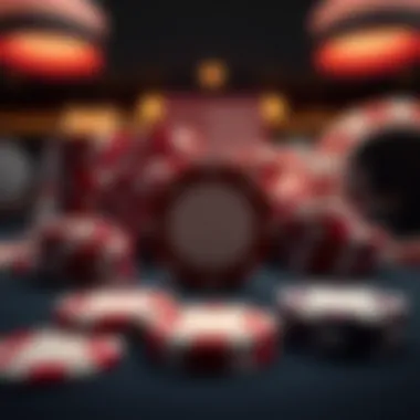 Strategic betting options illustrated with chips