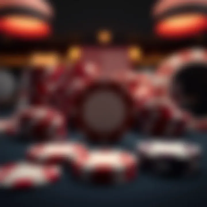 Strategic betting options illustrated with chips