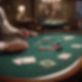 A beautifully arranged Texas Hold'em poker table setup