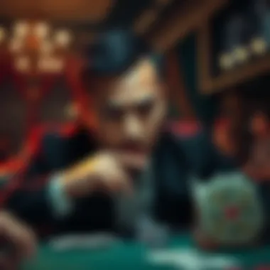 A conceptual illustration of the mind game involved in bluffing