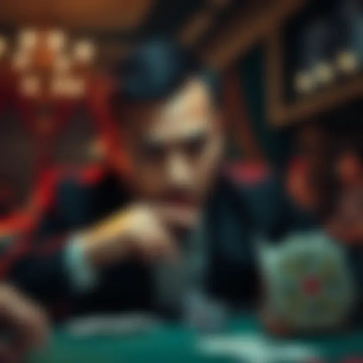 A conceptual illustration of the mind game involved in bluffing