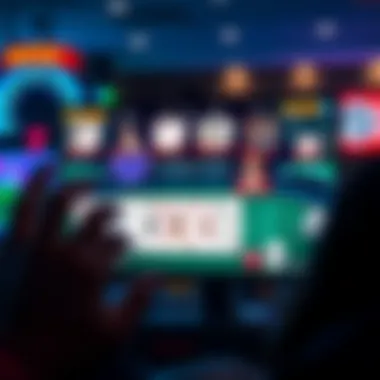 Illustration of various poker game variations on a digital screen