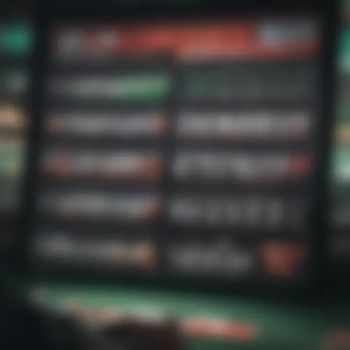 A close-up of betting odds displayed on a screen