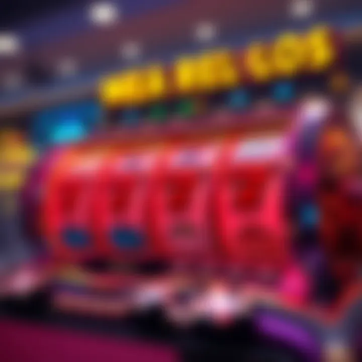 An illustration depicting innovative gameplay features and bonuses within mega reel slots.