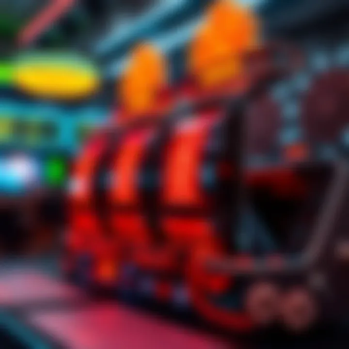 A conceptual representation of technology shaping the future of mega reel slots in the gambling industry.