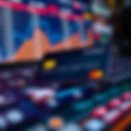 Credit card on a digital gaming interface