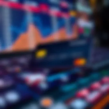 Credit card on a digital gaming interface