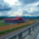 A panoramic view of Tioga Downs racetrack