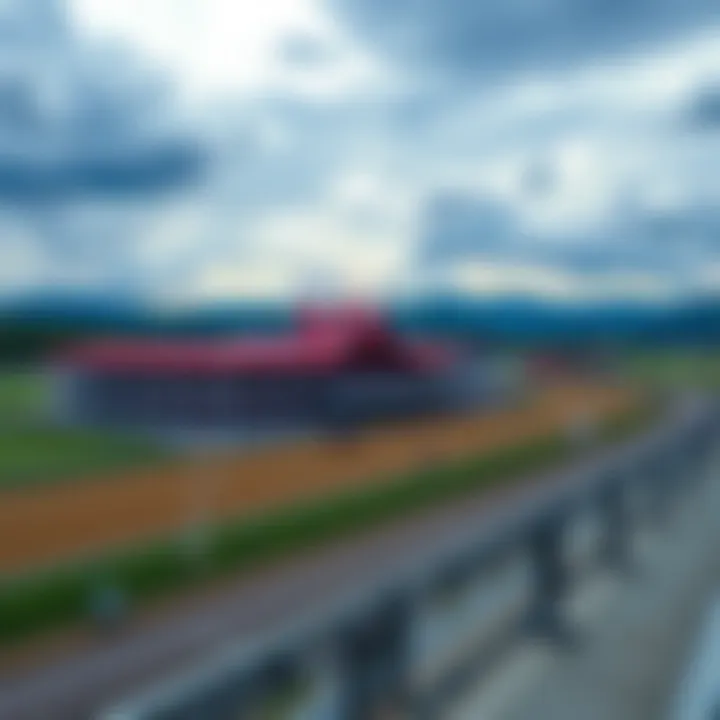 A panoramic view of Tioga Downs racetrack