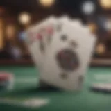 A detailed view of different poker cards showcasing their suits and ranks