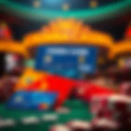 Illustration showcasing various credit cards accepted at Chumba Casino