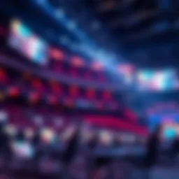A vibrant esports arena filled with competitive energy