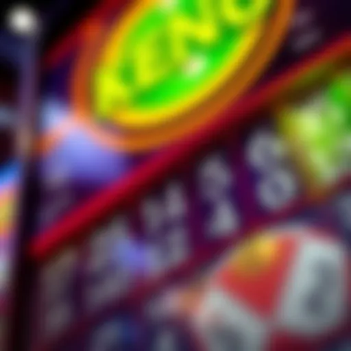 A vibrant Keno board displaying various numbers and patterns