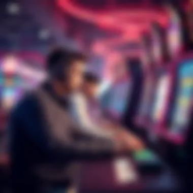 A dynamic gaming scene illustrating player interactions with ng slots