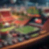 Illustration of sports betting landscape with various betting options